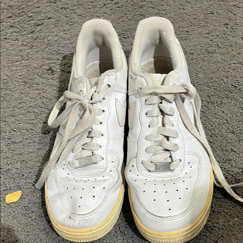 Nike Women's White Sneakers with Cream Accents